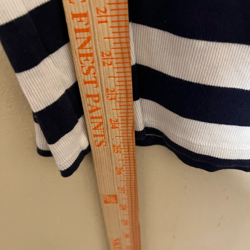 Madewell XXL Supima Navy White Rib Cutaway Tank Women - Picture 11 of 11